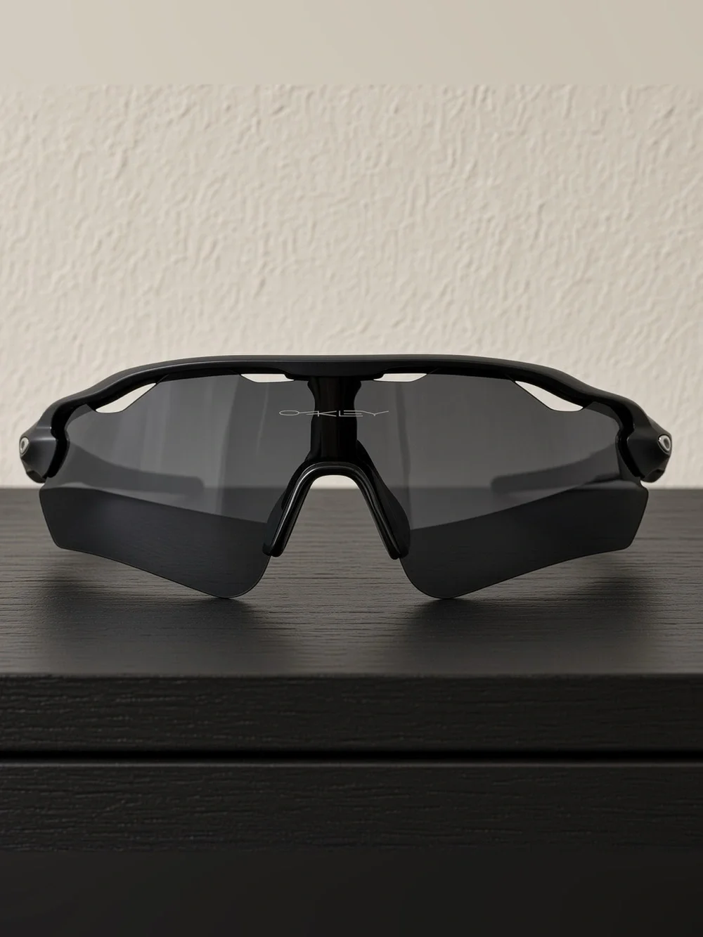 Oakley Black Wraparound Sports Sunglasses